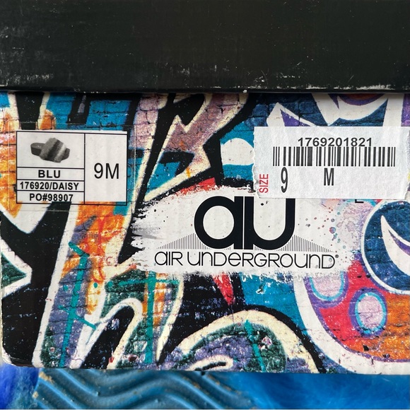 Air Underground Blue Platform sandals, women’s platform sandals, size 9 - Picture 9 of 9